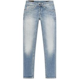 dondup george jeans denim spijkerbroek broek pants skinny fit, light licht washed wash blue blauw bleached