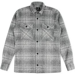 genti shirt overshirt flanel wol winter ruit check, grijs grey zwart black wit white