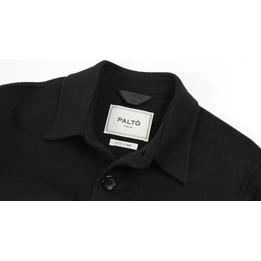 palto jas jack shirt overshirt wool wol winterjas unlined jacket sasha, zwart black dark donker nero 1